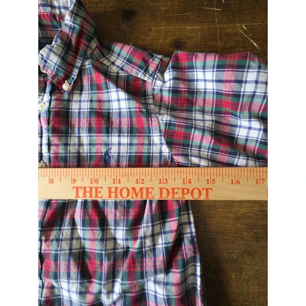 Polo Ralph Lauren Boys 5 Oxford Shirt Long Sleeve Buttons Multi‎ Plaid Pony Logo
